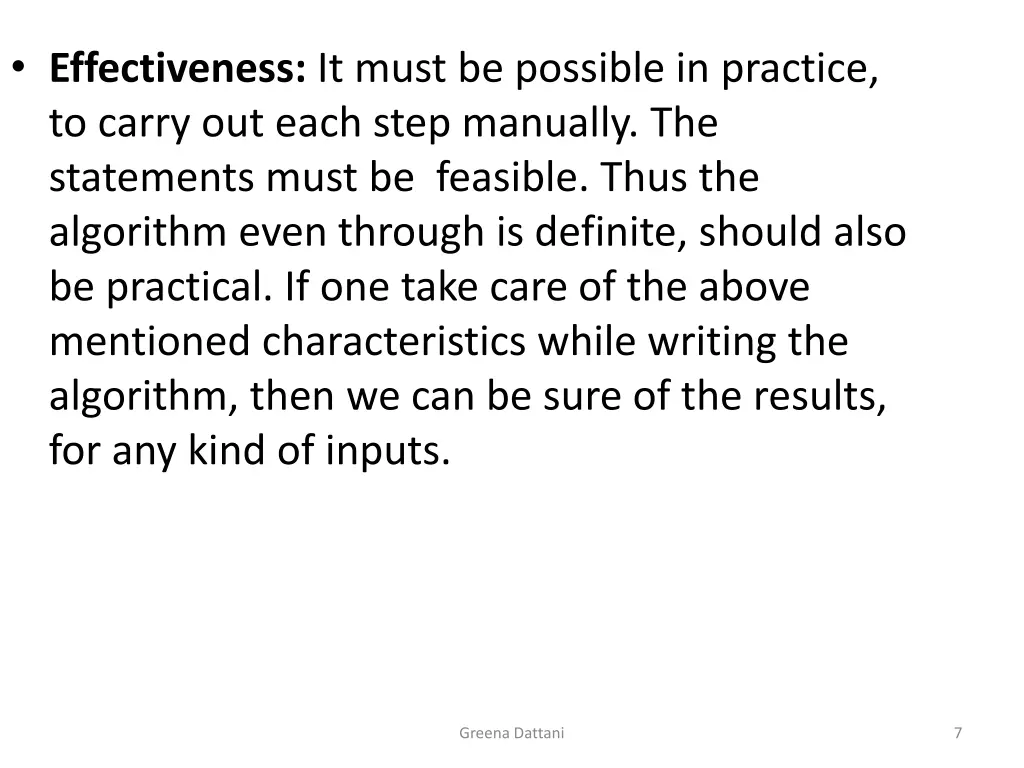 effectiveness it must be possible in practice