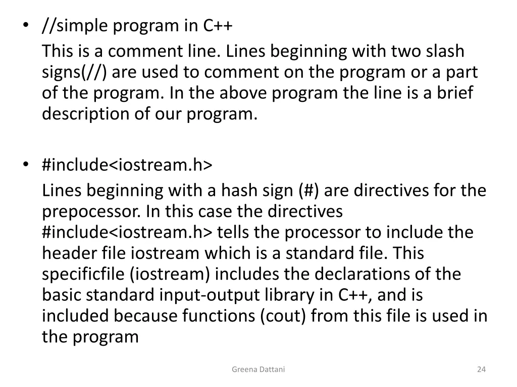 simple program in c this is a comment line lines