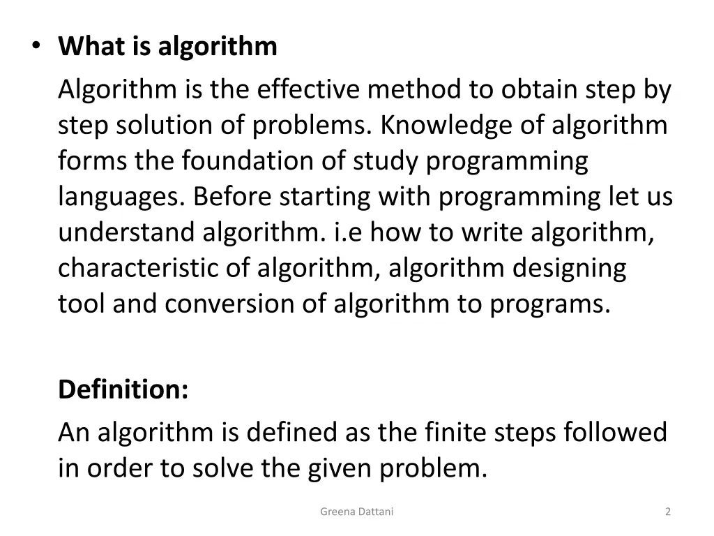 what is algorithm algorithm is the effective