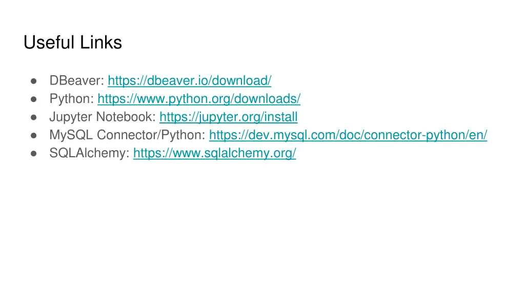 useful links