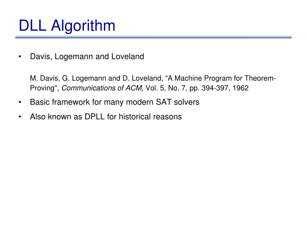 dll algorithm