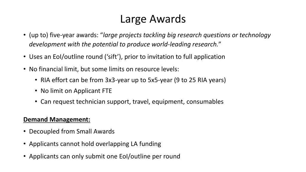 large awards
