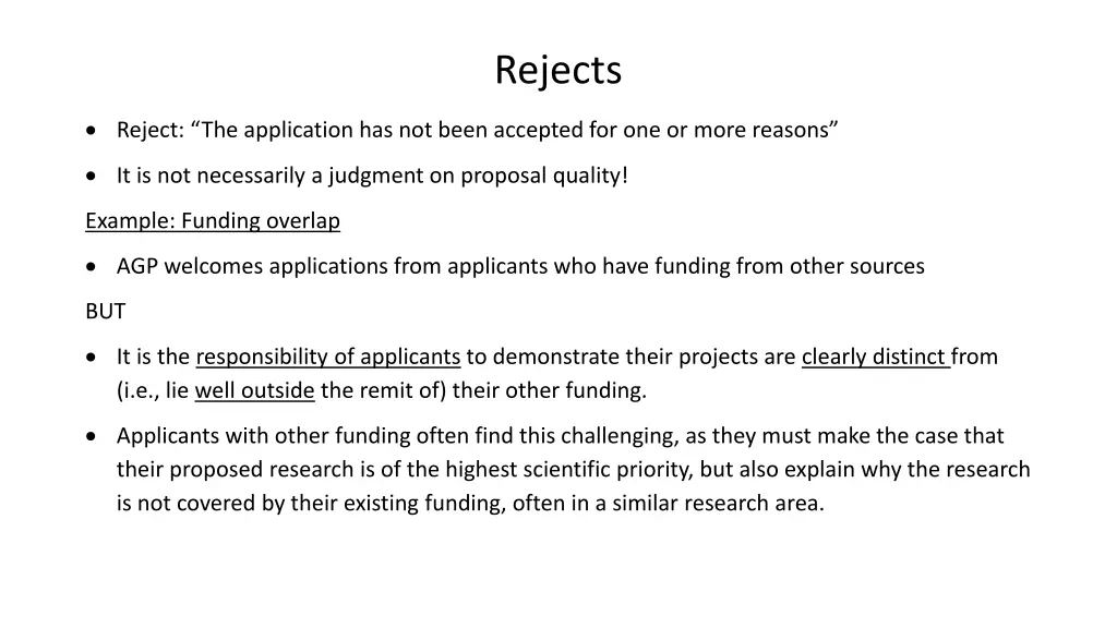 rejects