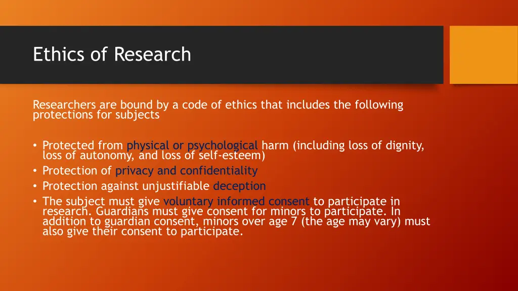 ethics of research