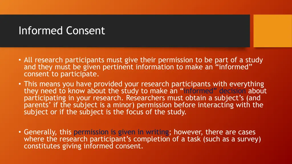 informed consent