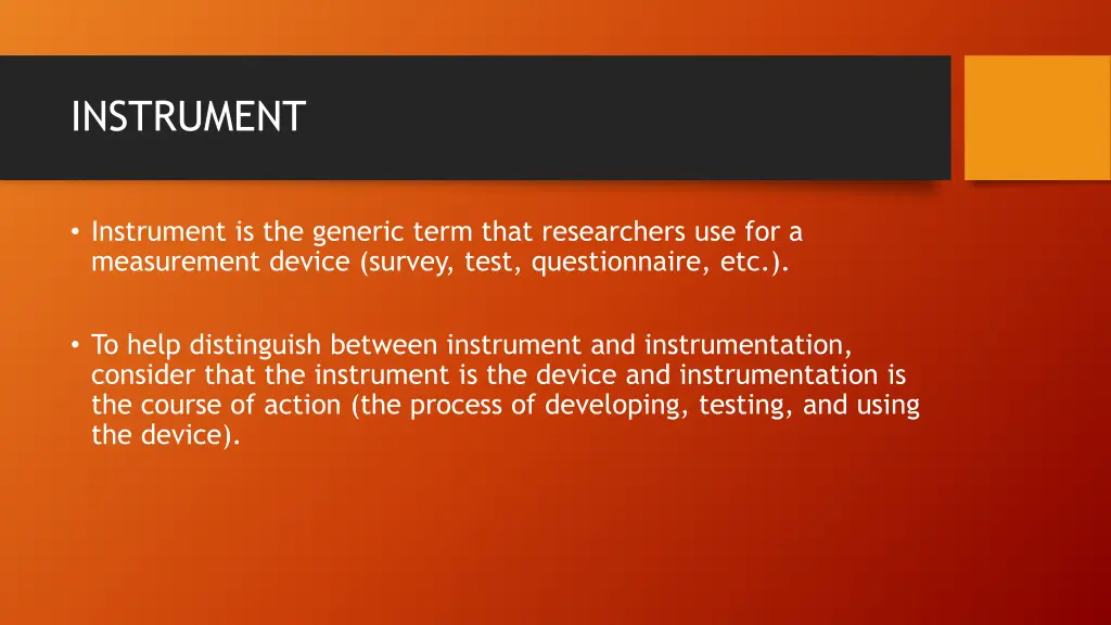 instrument