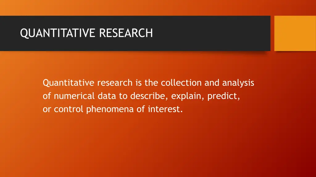 quantitative research 1