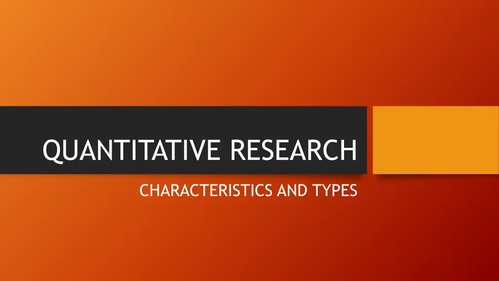quantitative research