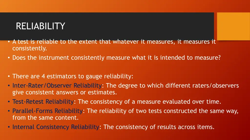 reliability