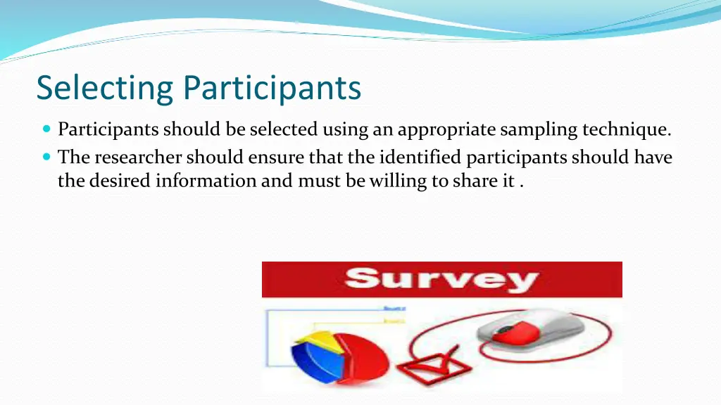 selecting participants