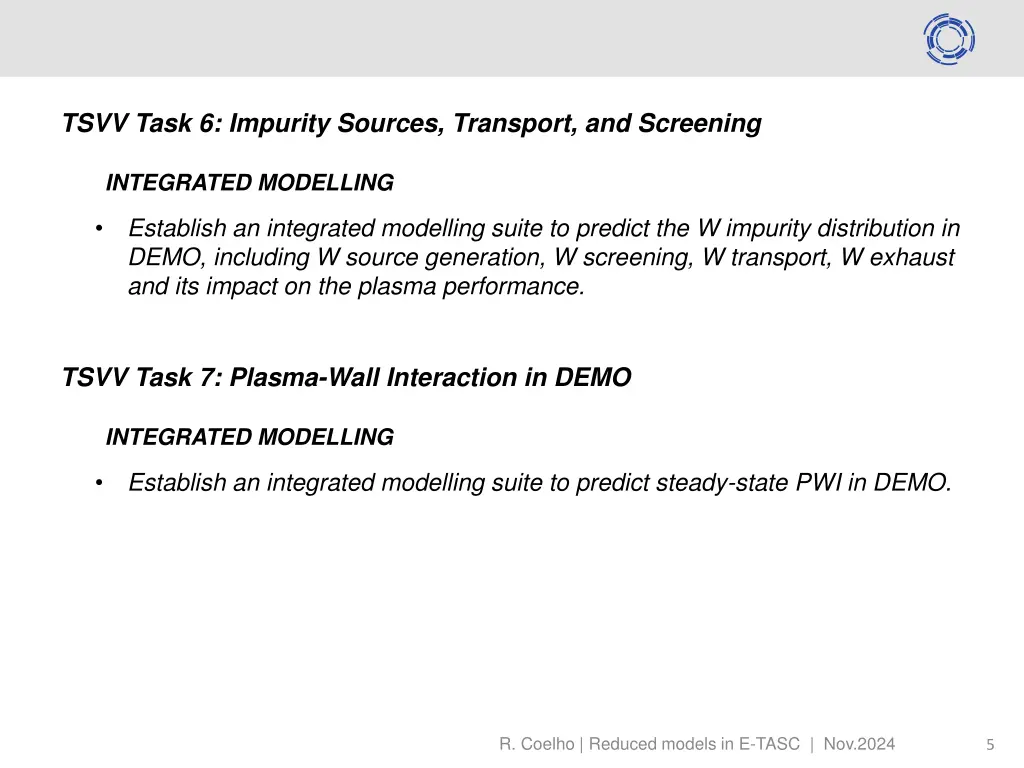 tsvv task 6 impurity sources transport