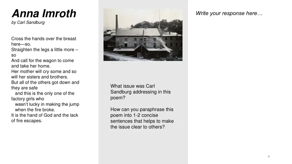 anna imroth by carl sandburg