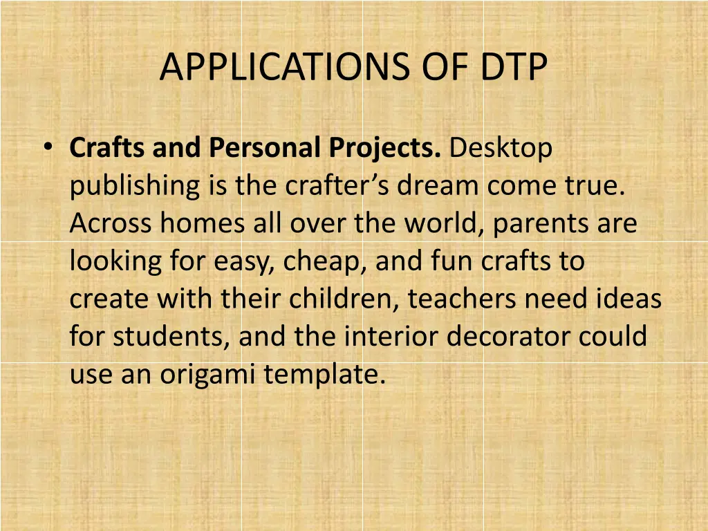 applications of dtp 3