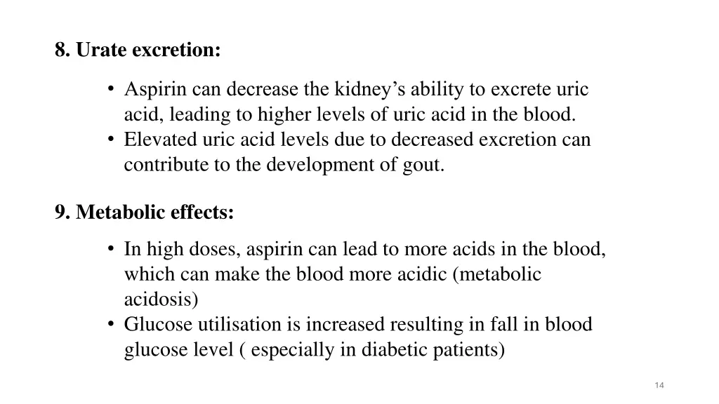8 urate excretion