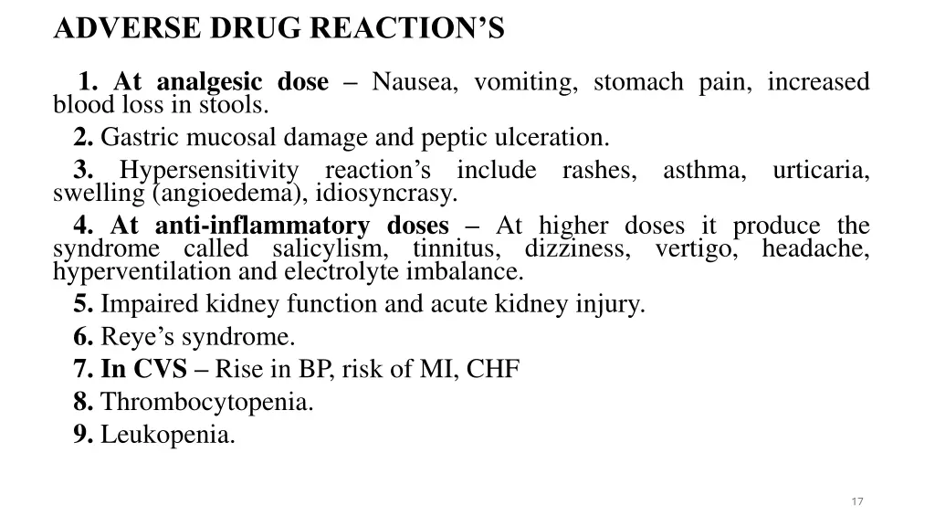adverse drug reaction s
