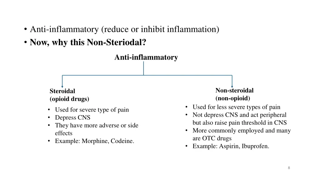 anti inflammatory reduce or inhibit inflammation