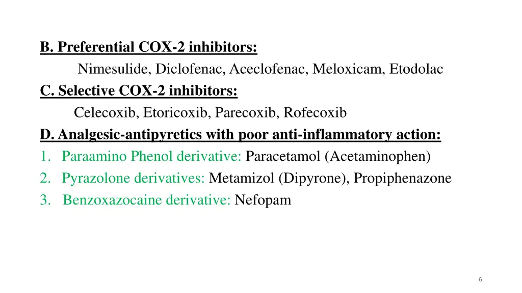 b preferential cox 2 inhibitors nimesulide