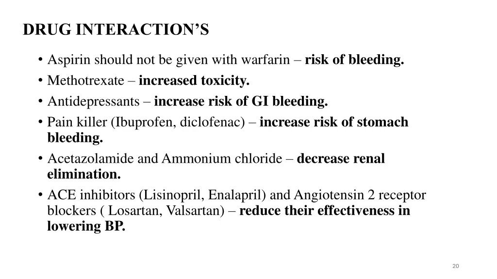 drug interaction s