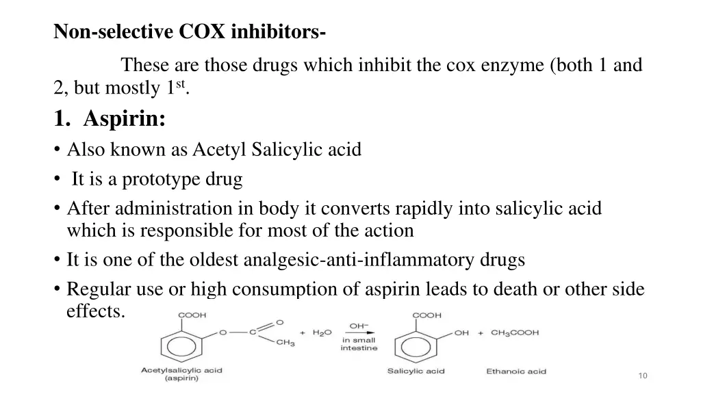non selective cox inhibitors these are those