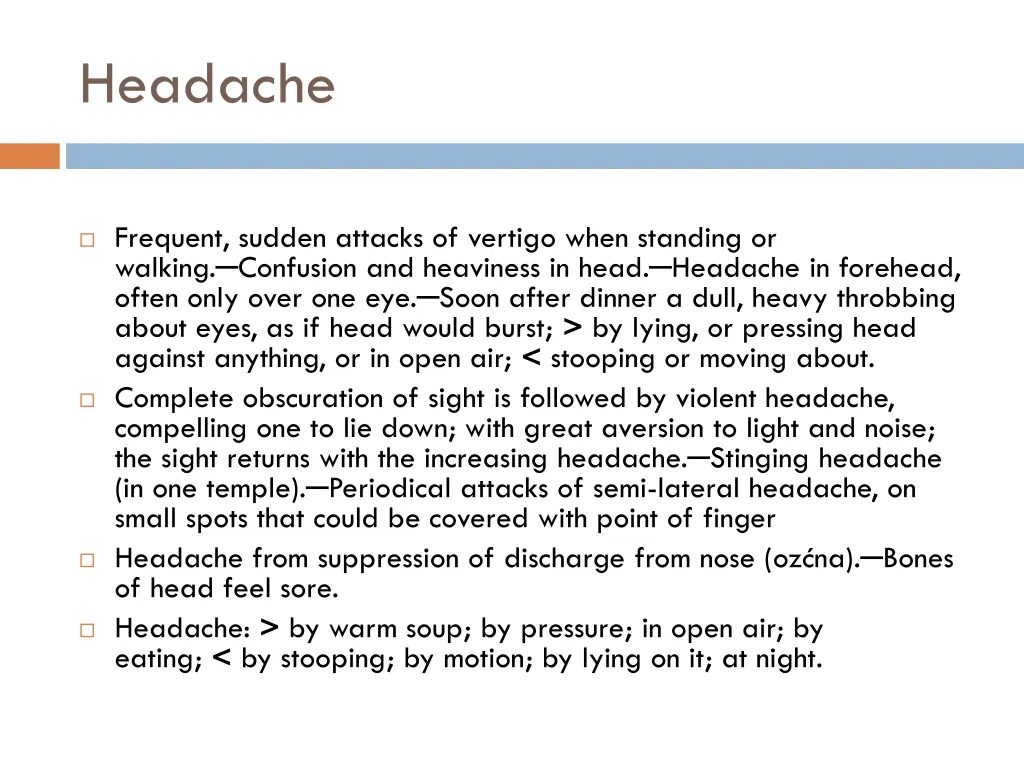 headache