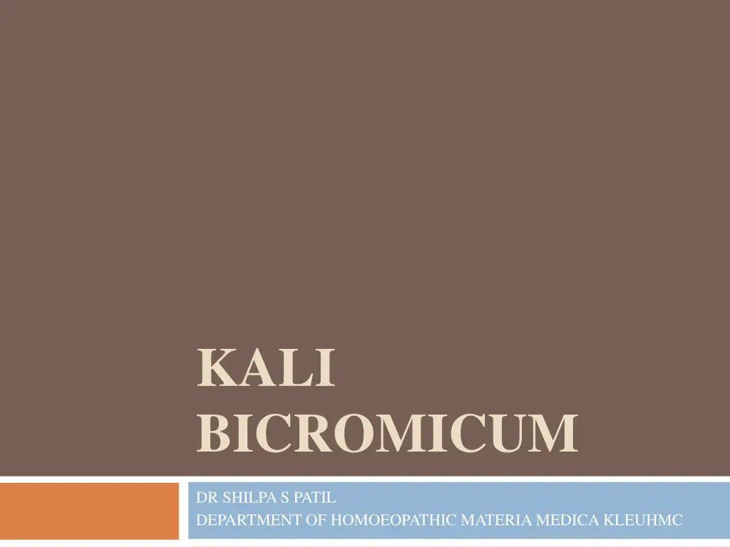 kali bicromicum