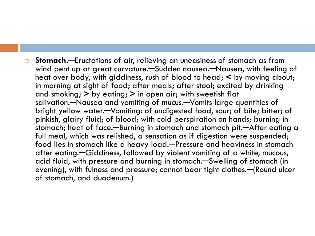 stomach eructations of air relieving