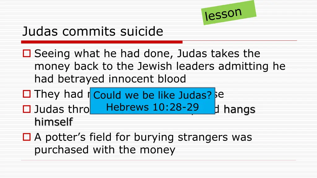 judas commits suicide 2