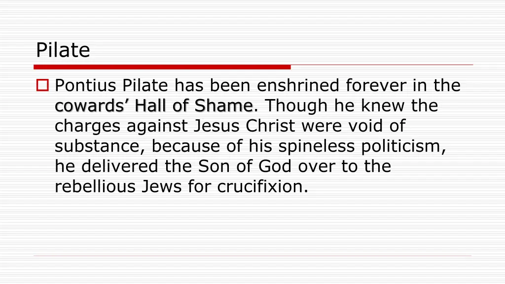 pilate