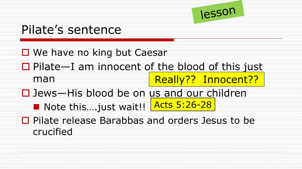 pilate s sentence 2