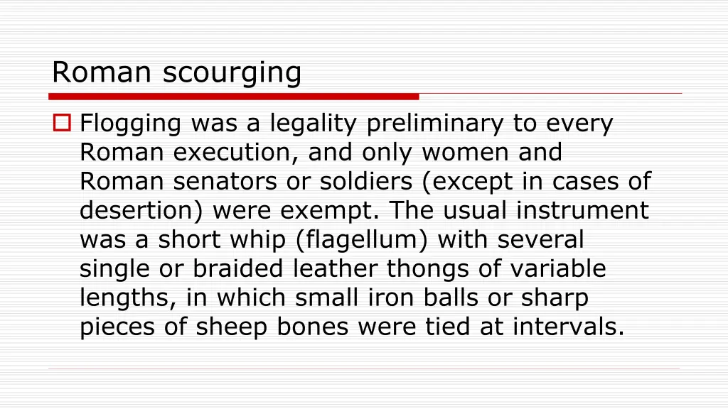 roman scourging