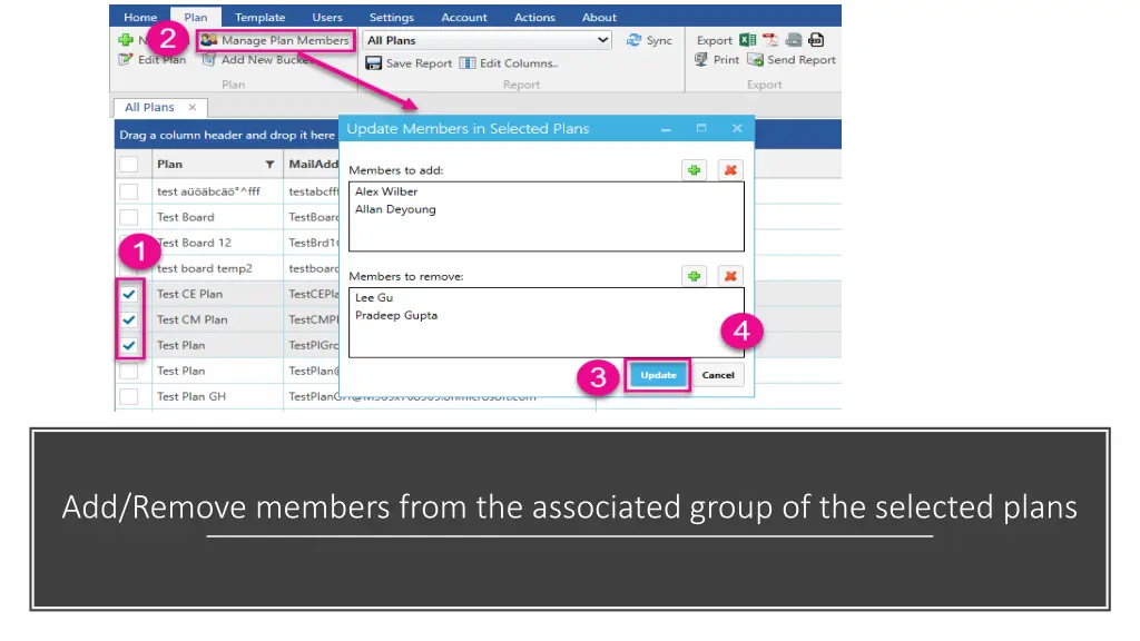add remove members from the associated group