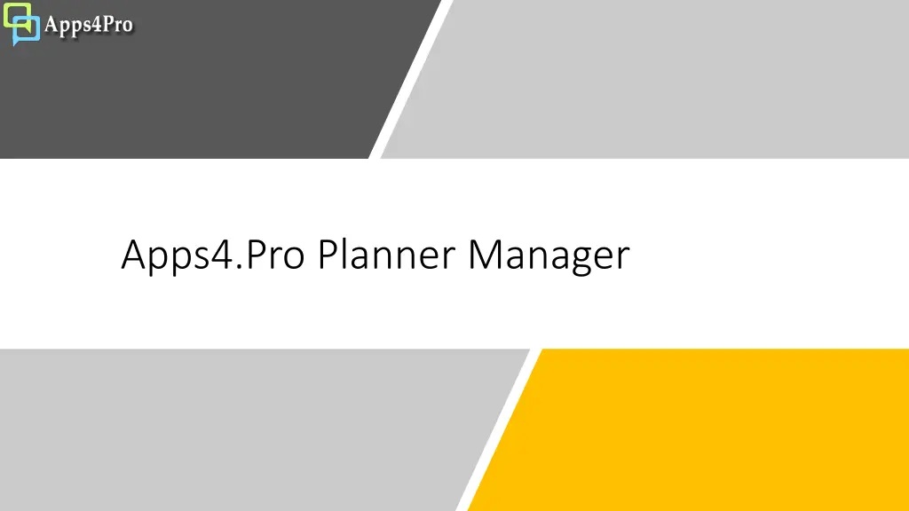 apps4 pro planner manager