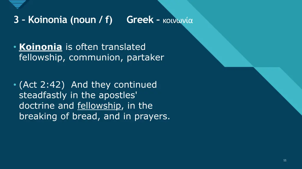 click to edit master title style 3 koinonia noun f