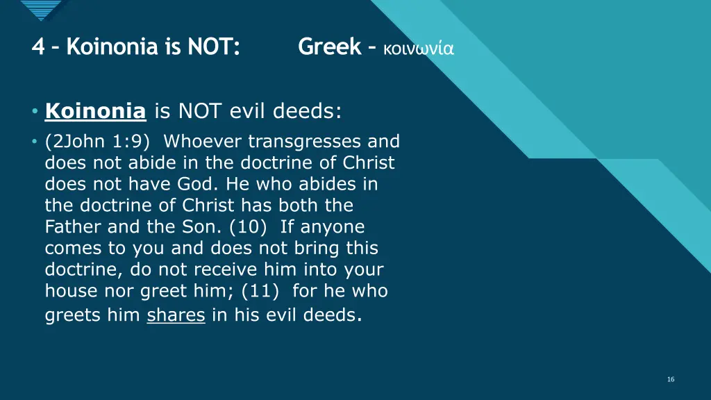 click to edit master title style 4 koinonia is not