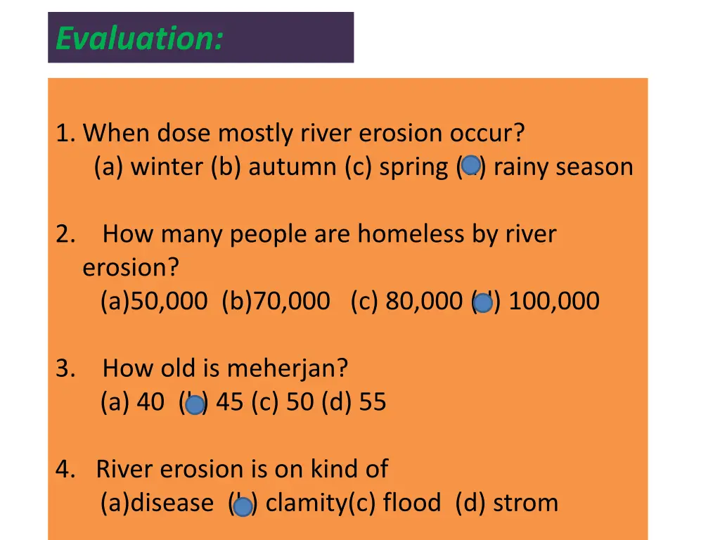 evaluation