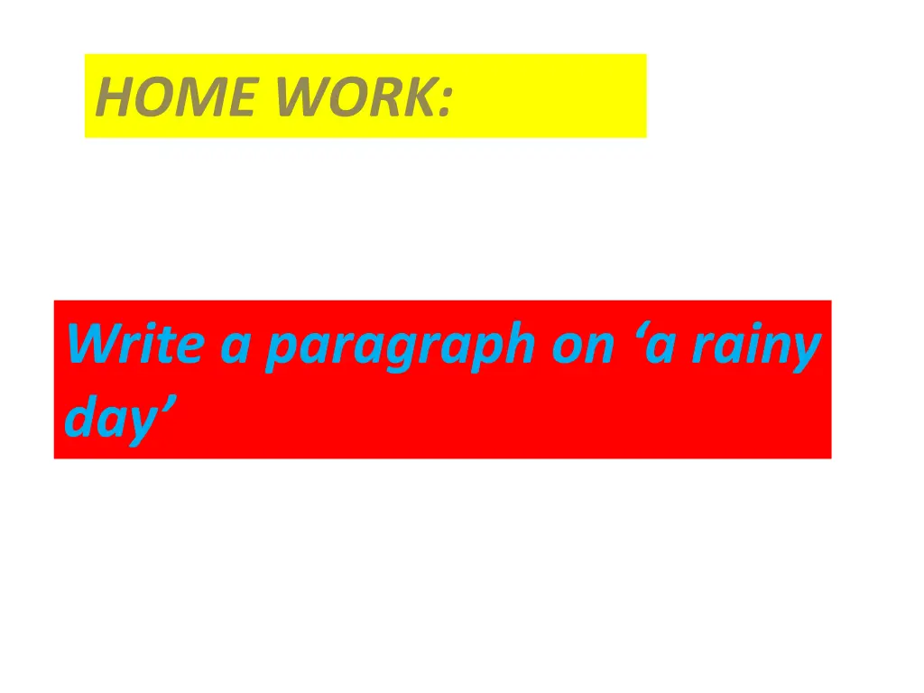 home work