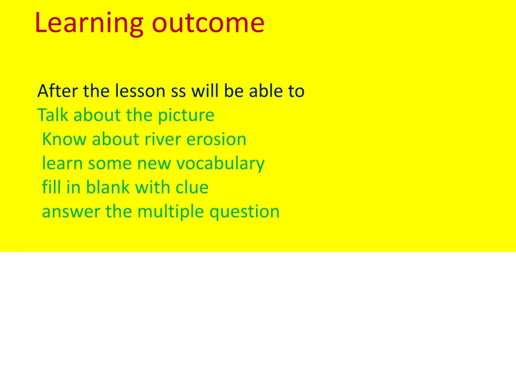 learning outcome
