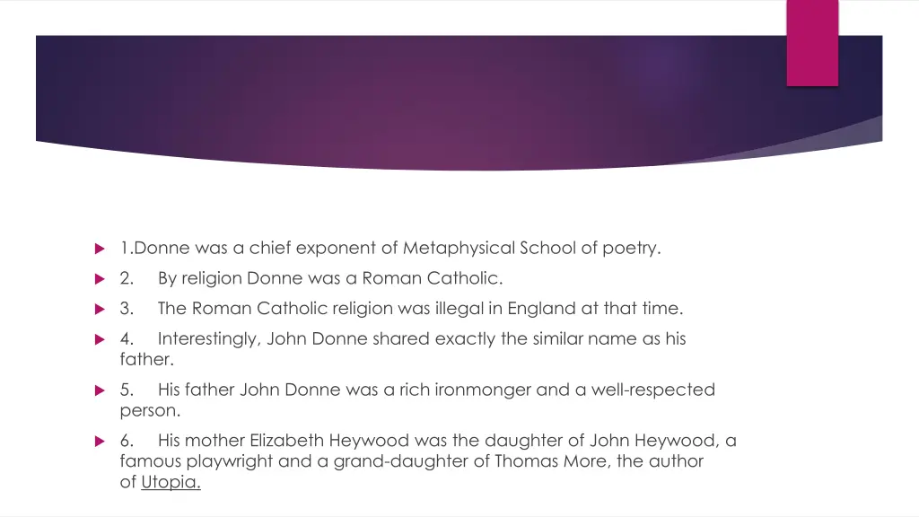 1 donne was a chief exponent of metaphysical