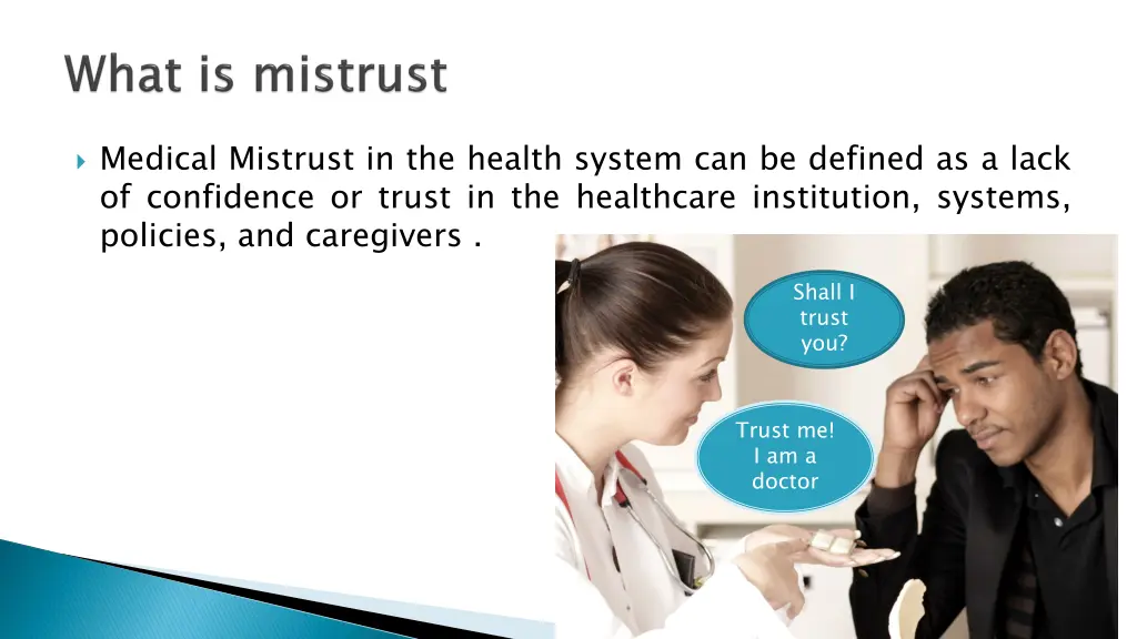 medical mistrust in the health system