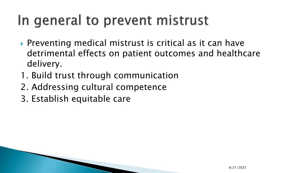 preventing medical mistrust is critical