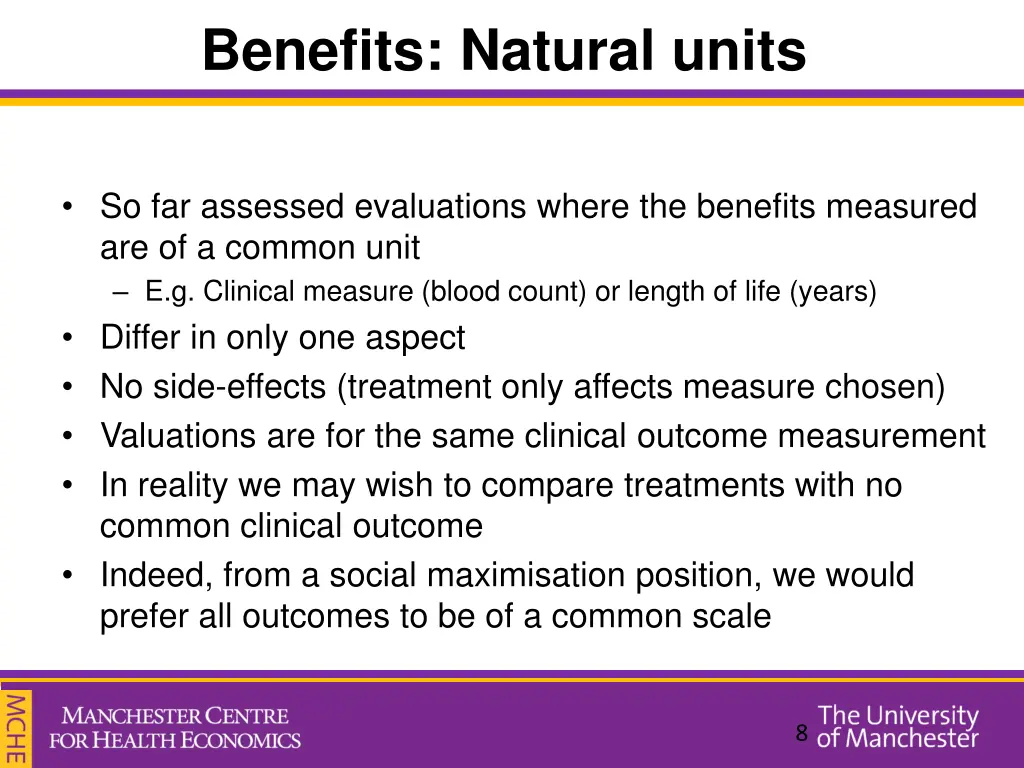 benefits natural units