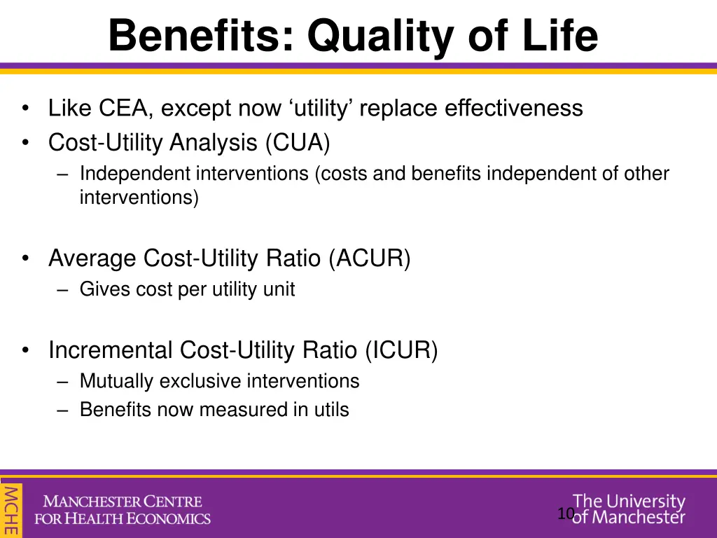 benefits quality of life 1