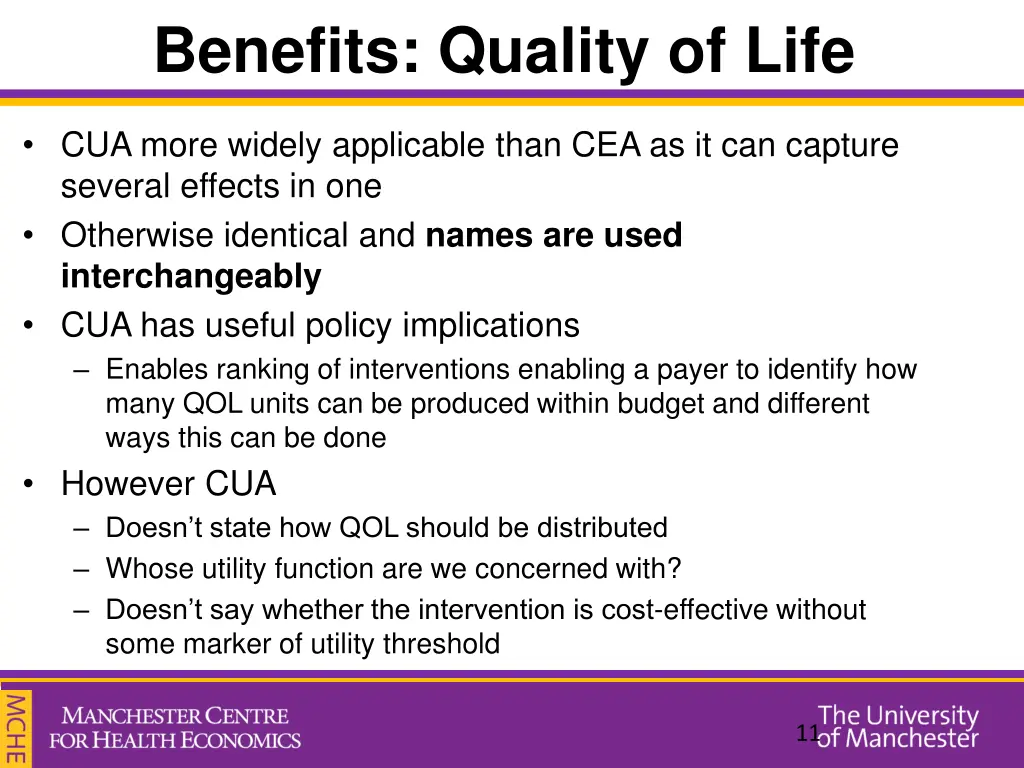benefits quality of life 2