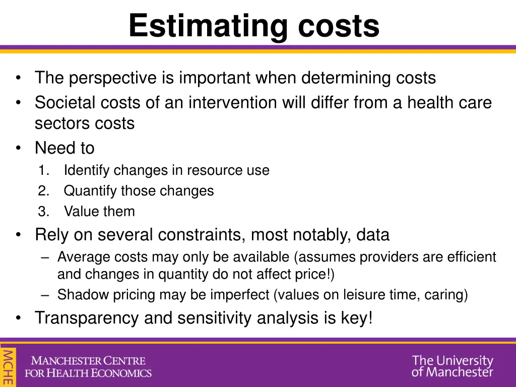 estimating costs