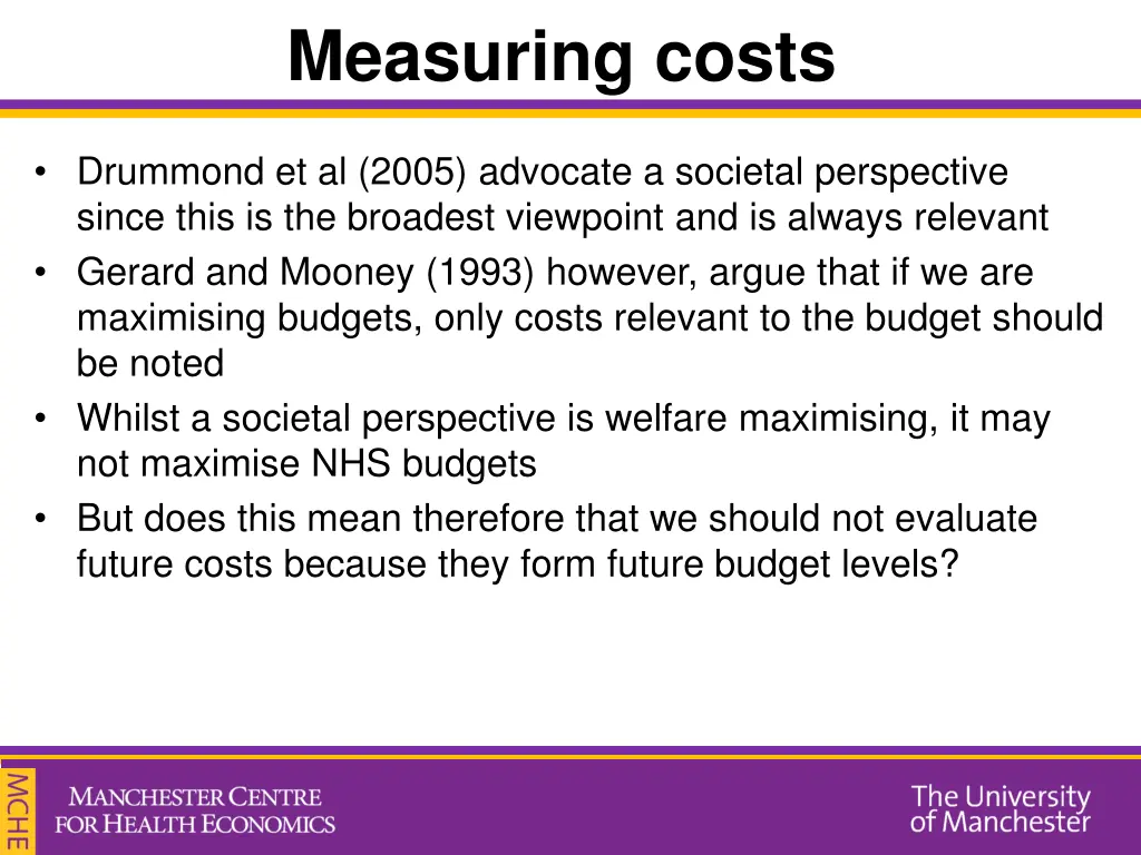 measuring costs