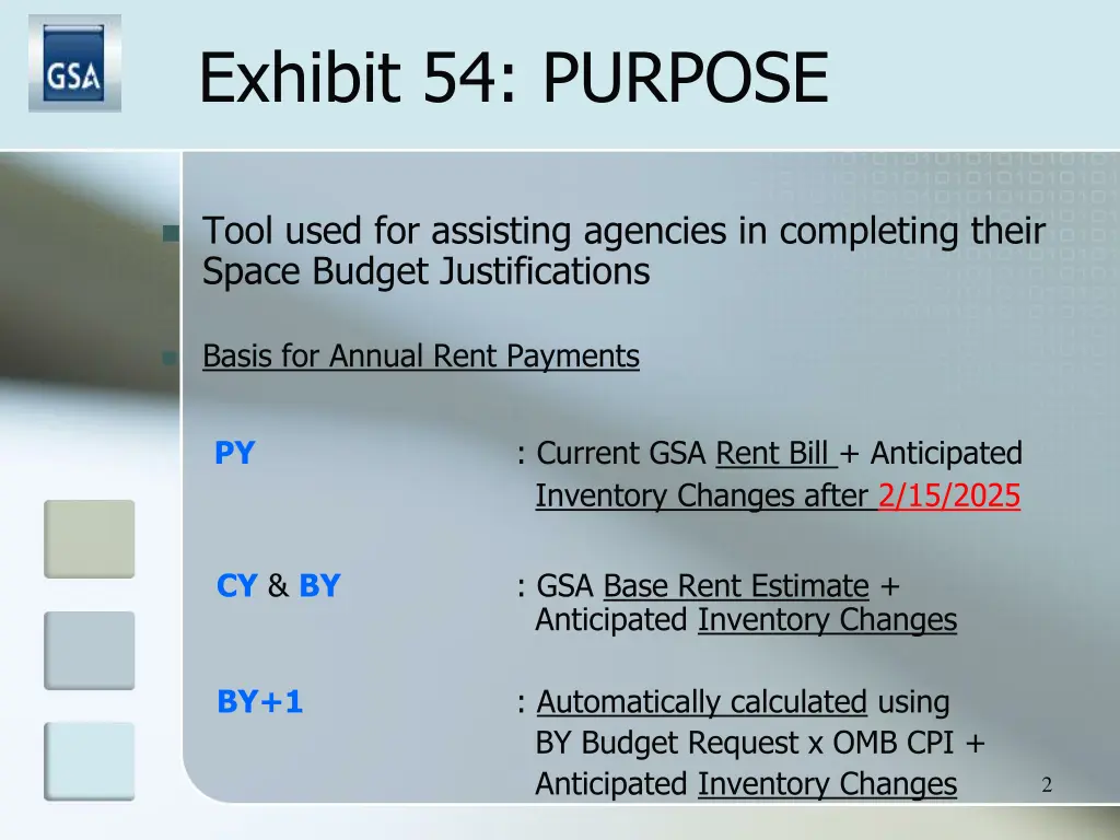 exhibit 54 purpose
