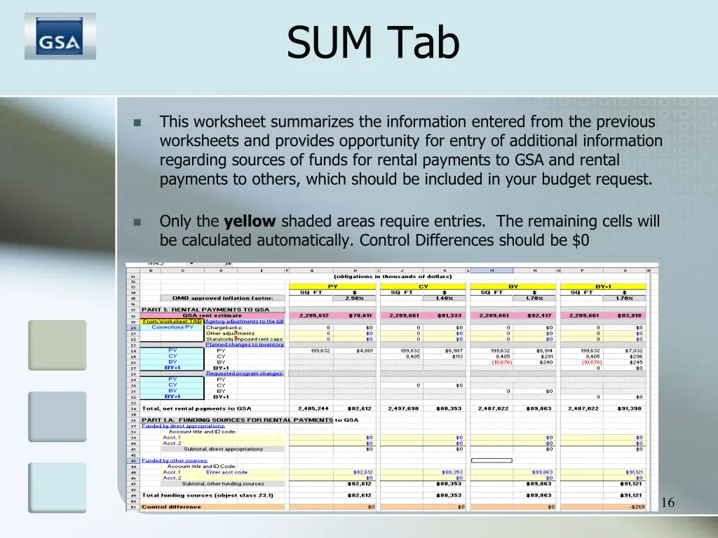 sum tab