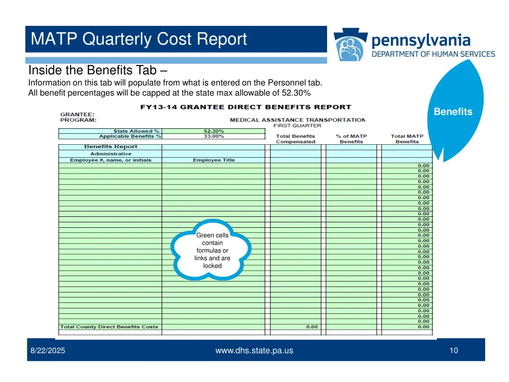 matp quarterly cost report 7