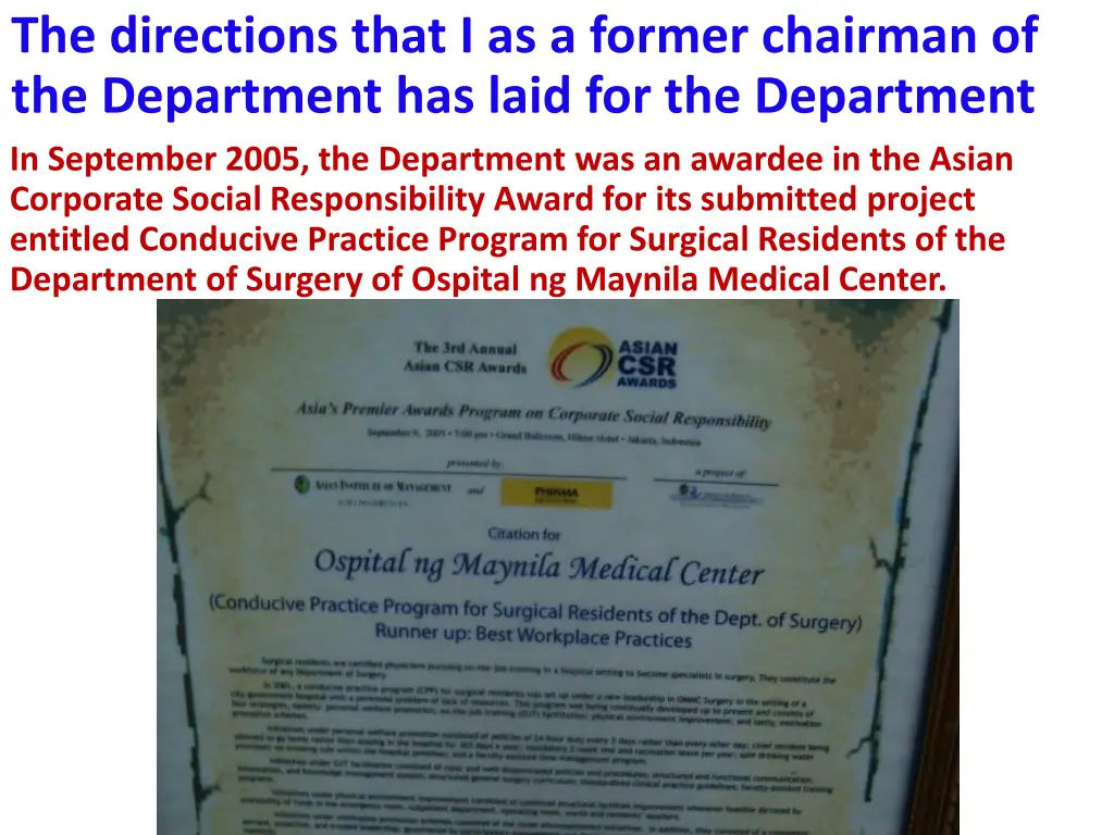 the directions that i as a former chairman 14