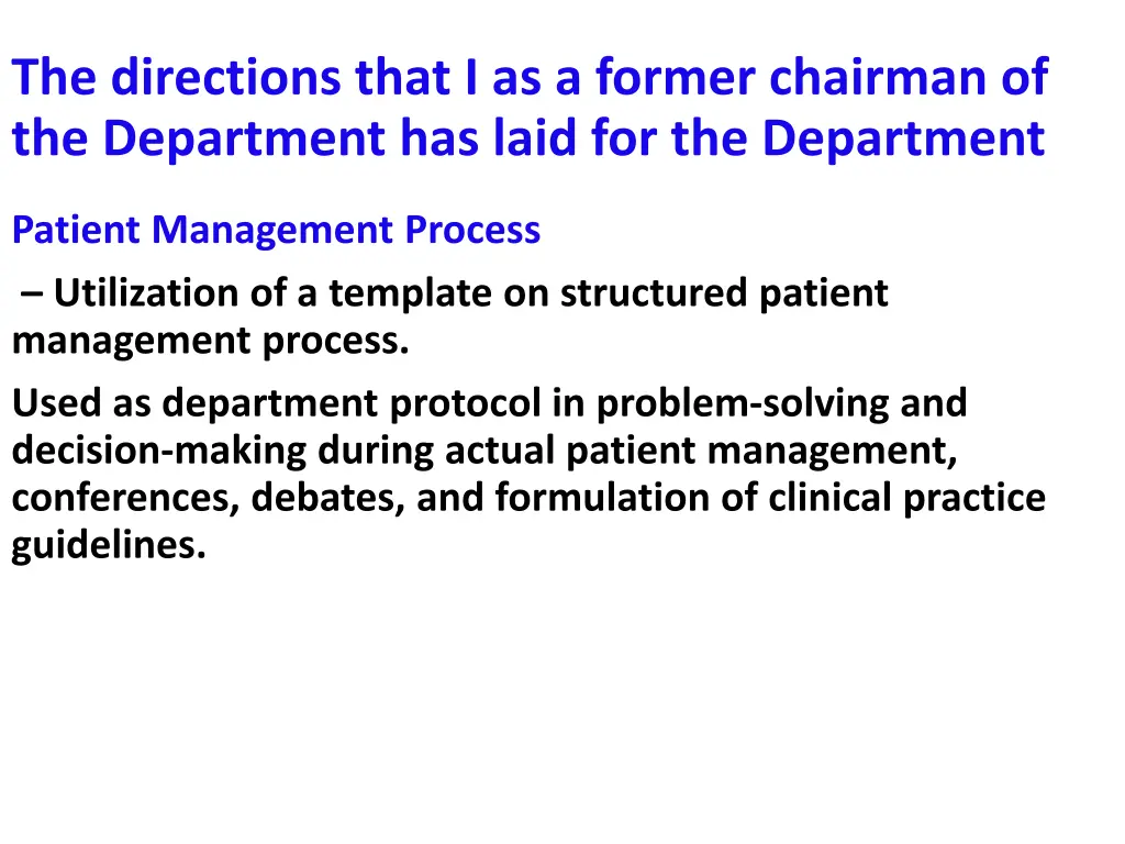 the directions that i as a former chairman 7